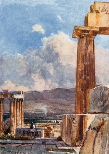 パルテノン神殿の北ペリスタイルから見たエレクテウムの東ポルティコ 作： John Fulleylove